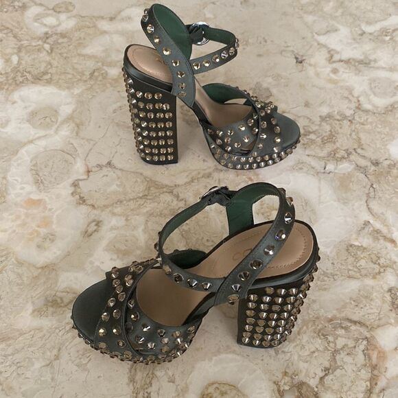 Aldo Britain Studded Platform Chunky Heel Strap Sandals - Picture 7 of 15
